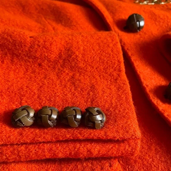 VTG Ralph Lauren Wool Crest Equestrian Blazer 4 – Heritage Academia Persimmon - Picture 2 of 8